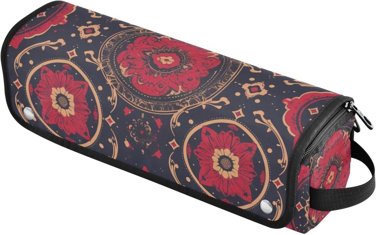 Haargereedschap Organizer - Styling Tool Tas - Hete Tools Opbergen - Inclusief Hittebestendig Mat - 37 x 10 cm - Karmozijnrood