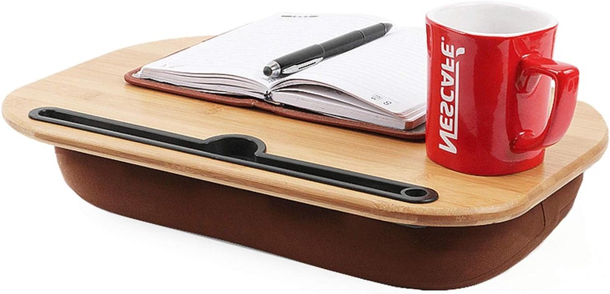 Lap Desk With Pillow For Laptop And Tablet, Pillow Pillow & Wood Platform, Book Stand/Sleeping Pillow/Laptop Stand, With Non-slip Strips Storage Lock,A 550X350MM