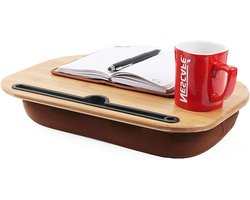 Lap Desk With Pillow For Laptop And Tablet, Pillow Pillow & Wood Platform, Book Stand/Sleeping Pillow/Laptop Stand, With Non-slip Strips Storage Lock,A 550X350MM