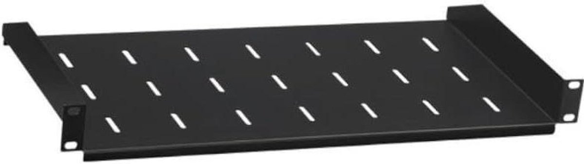 Rack Plaat - Server Plank - Apparatuur Monteren - Vierpunts Bevestiging - 19 Inch 250mm - Zwart