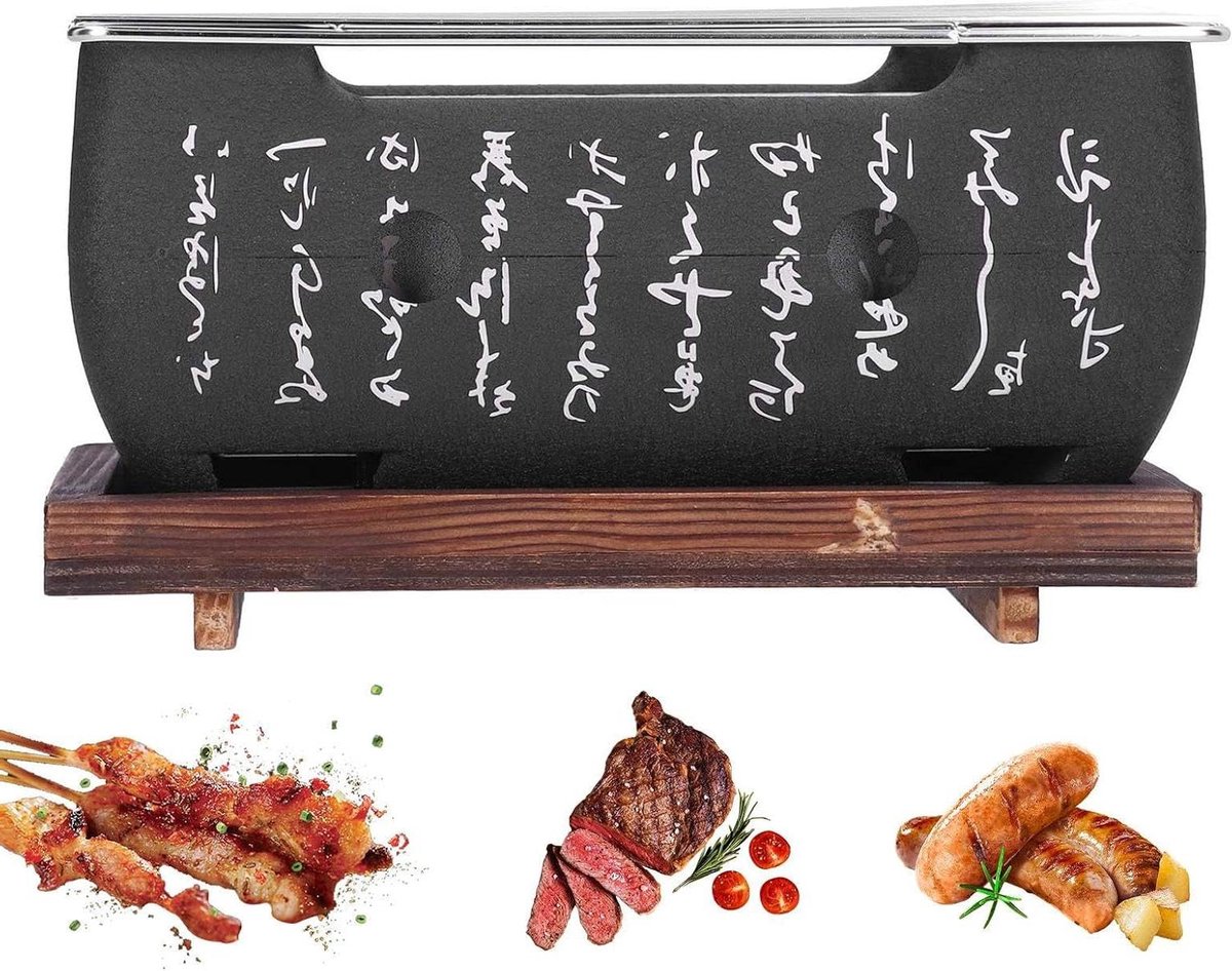 Houtskool Kookgrill Outdoor Barbecue Gezellig Buiten Koken Compact Ontwerp 345 x 17 x 12 cm Chroom