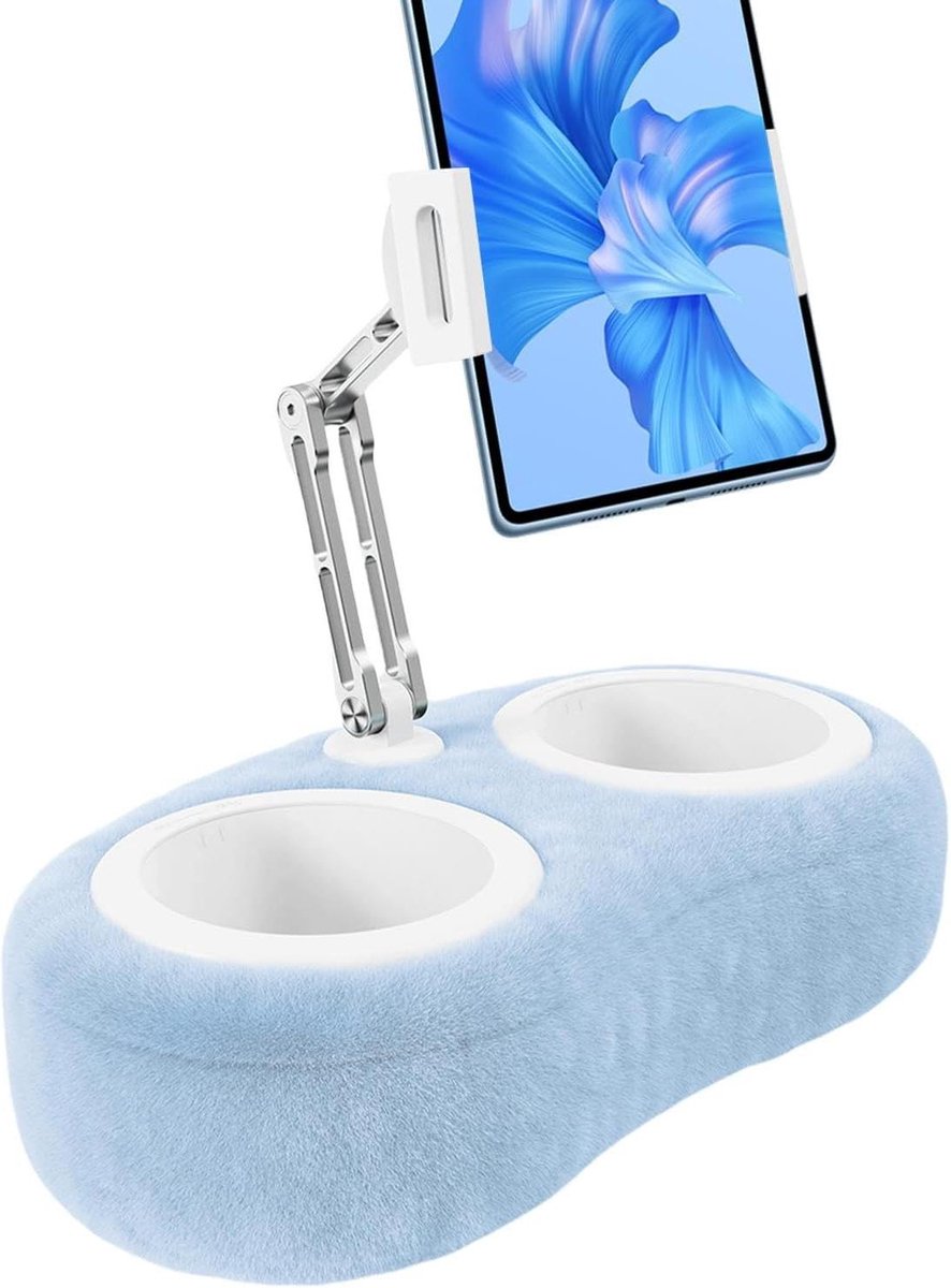 Tablet Kussen Stand - Telefoon Houder - Lezen in Bed - 360 Draaibaar - 4.7-13 Inch - Blauw