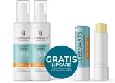 Drs Leenarts Zonnebrand pakket - Suncare Spray SPF30 x2 - Lipbalm SPF25