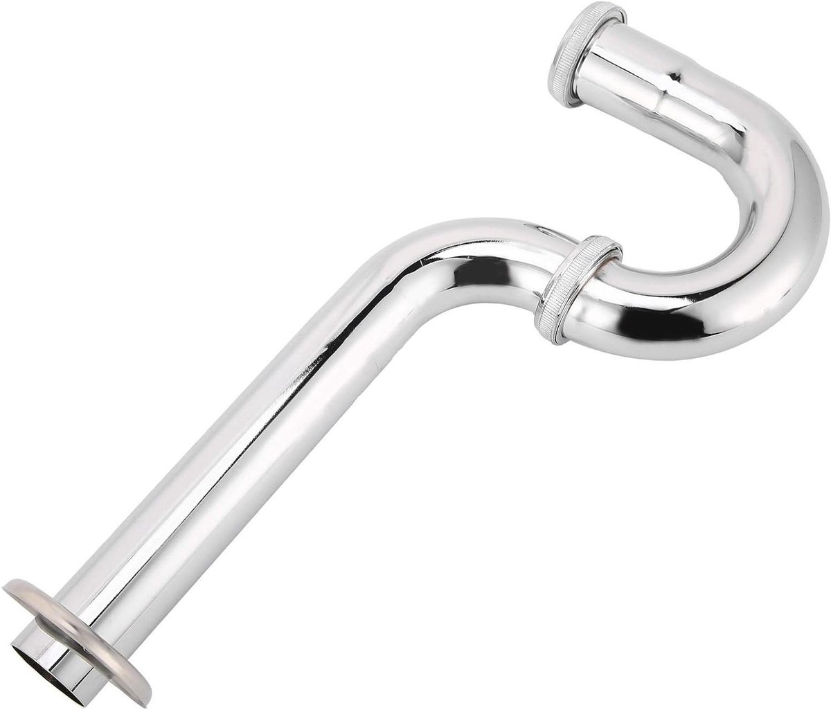 Gootsteen Afvoer - Wastafel Sifon - Keuken Badkamer - Lekvrije Constructie - 30 mm Buis - Zilver
