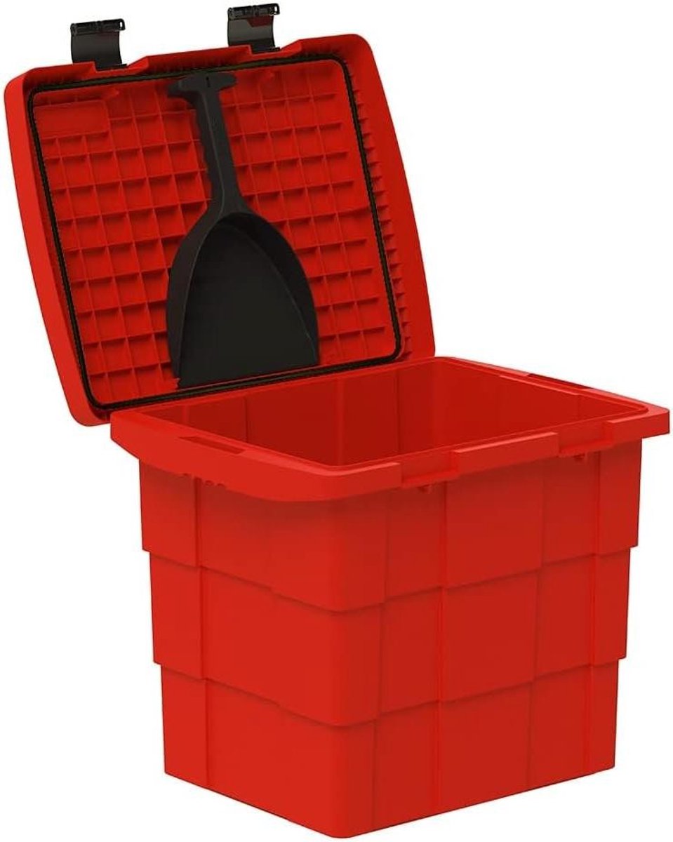 Opbergbox - Strooibox Trailer - Veelzijdig Gebruik - Versterkte Structuur - 108 Liter - Rood