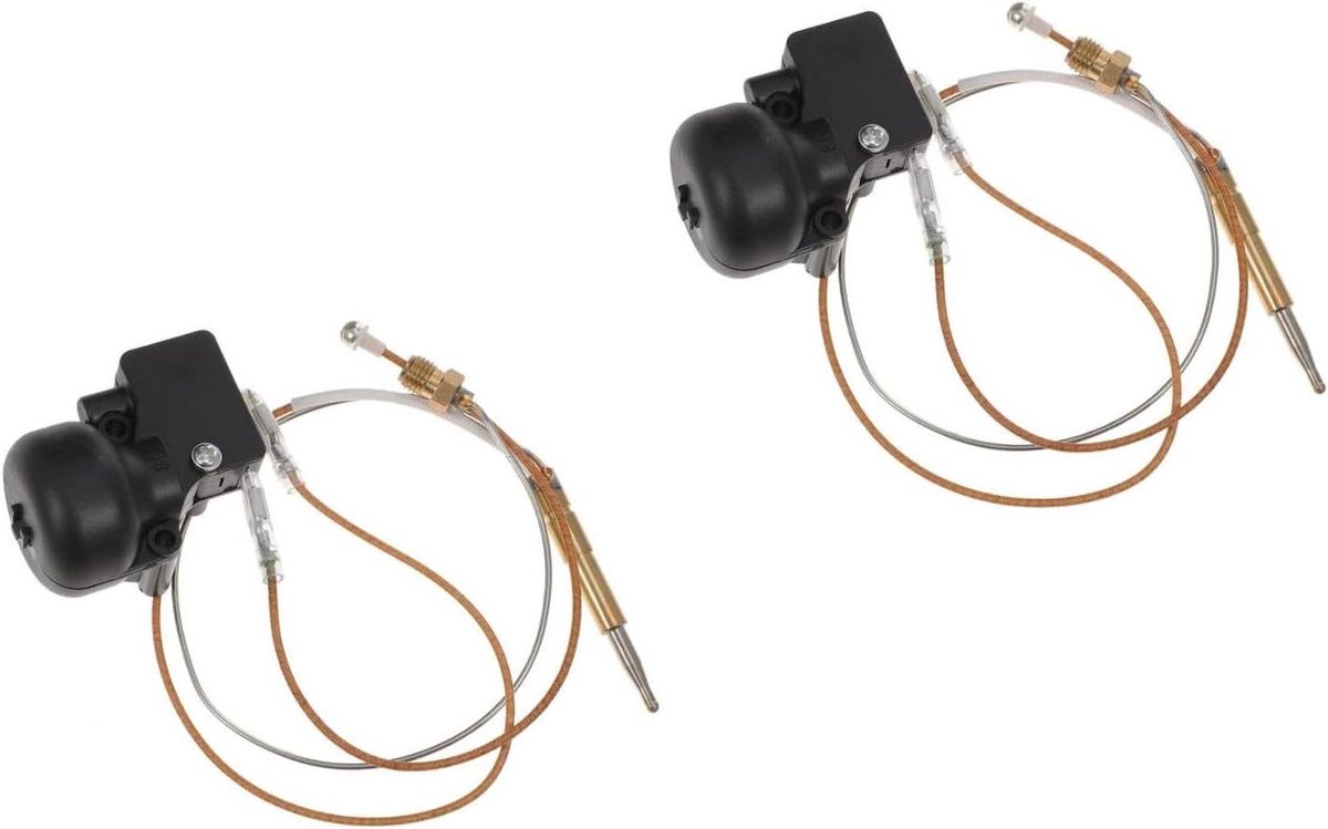 Thermokoppel Sets - Reparatiesets Buitenverwarmers - Terrasverwarming Onderhoud - Automatische Uitschakelfunctie - 2 Stuks - Zwart