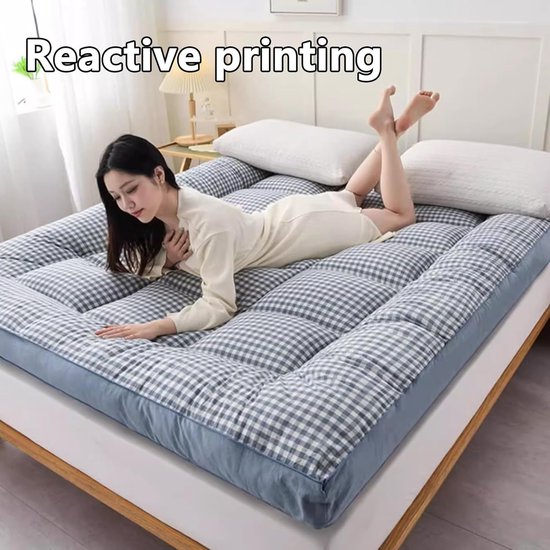Vloermatras Dik - Opvouwbaar Gastenbed - Comfortabel Slapen - Ruimtebesparend Design - 120x200 cm - Groen — afbeelding 5