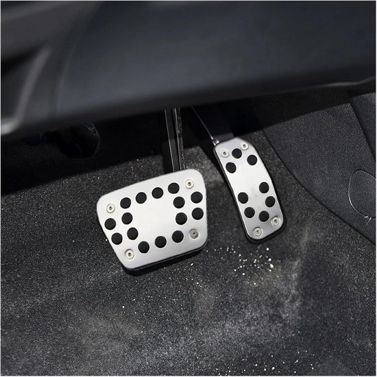 Auto Pedaal Covers - Voetsteun Pedalen - Verbeterde Grip - Antislip Ontwerp - Set van 3 - Zilver — afbeelding 3