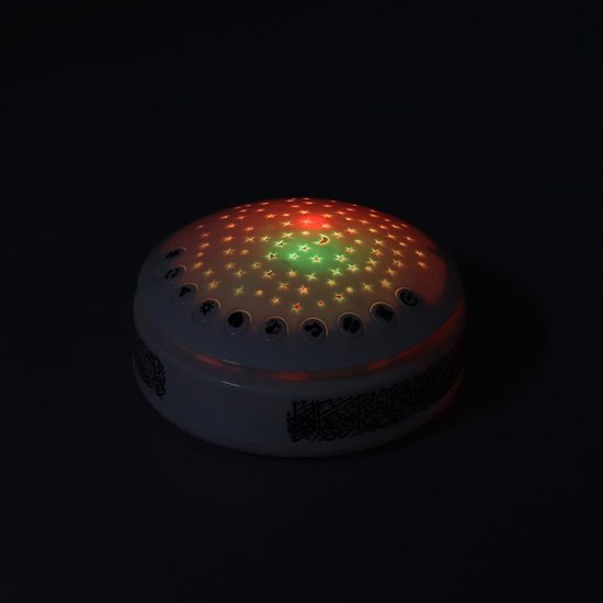 Kinder Geluidsmachine - Nachtlamp Projector - Kinderslaap - 13 Koran Surahs - 10.5 cm - Wit van kinder — afbeelding 2