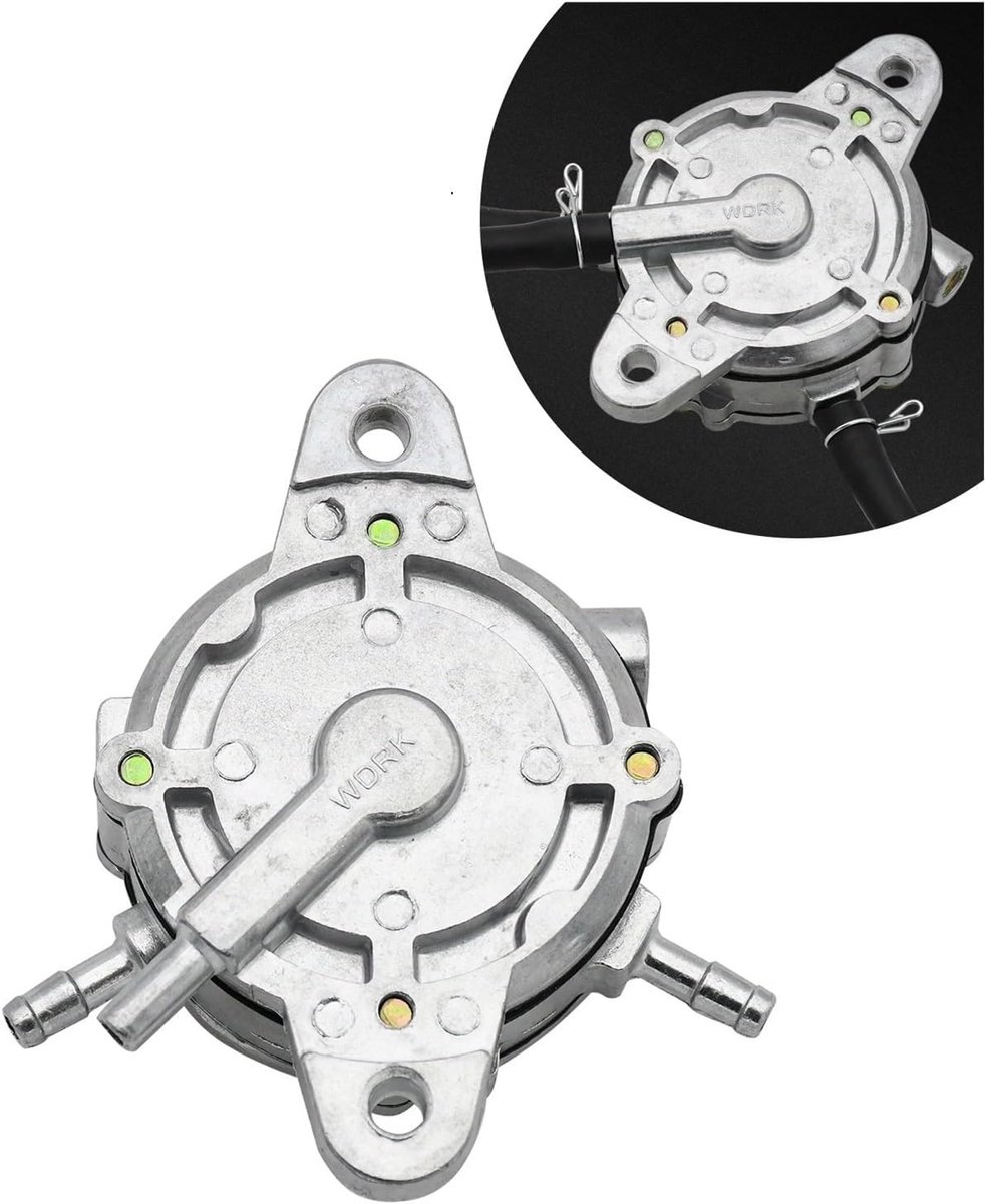 Brandstofpomp Motorfiets - Vacuümpomp Scooter - Motor Onderhoud - Aluminium Legering - 66mm Buitendiameter - Zilver