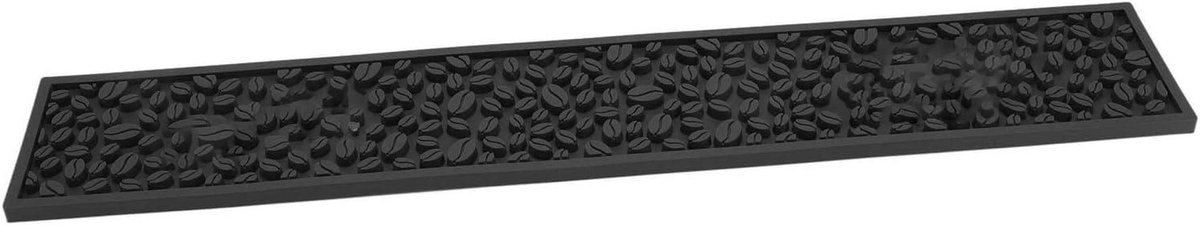 Koffiebarmat - Afwasmat - Bar schoonhouden - Vaatwasserbestendig - 60x10cm - Zwart