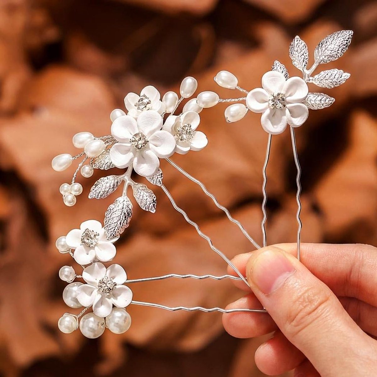 Bruidshaaraccessoires Zilveren Bruidshaarspelden voor Vrouwen