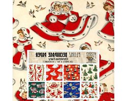 Decoupage Paper Pack (24 vellen 6 "x6") Chritmas Fairy FLONZ Vintage Styled papier voor decoupage, ambachtelijke en Scrapbooking