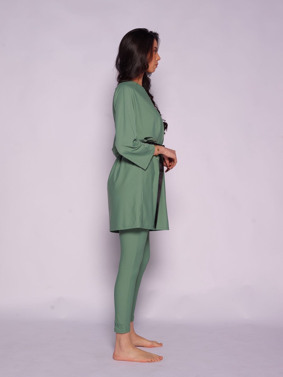 MYKINY BRAND - Burkini Maya - Groen - Maat M- badpak - waterafstotend