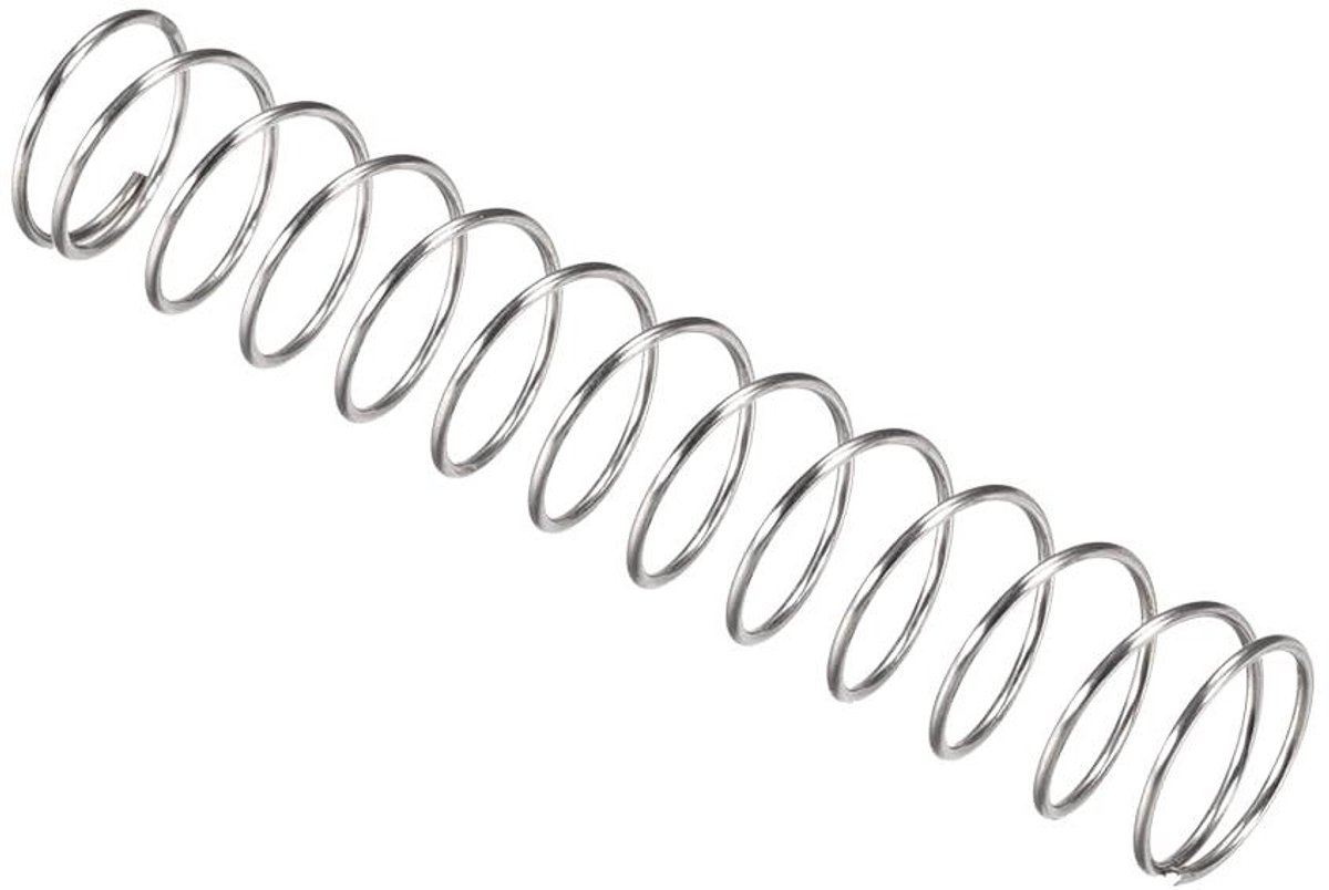 Drukveer Roestvrij Staal - Compressieveer Industriële Veer - Machines Repareren - Hoge Trekkracht - 15x80mm - Zilver