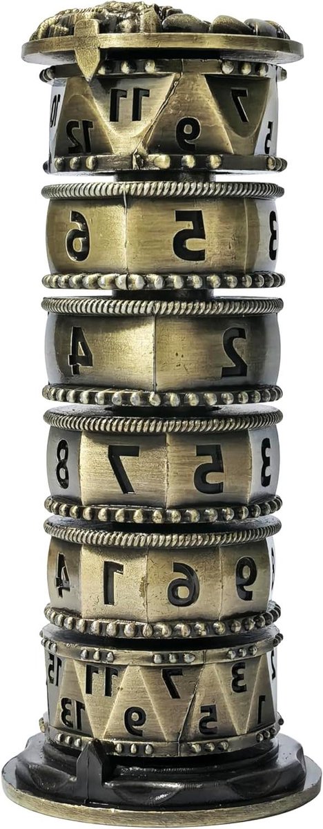Metalen Draaidobbelstenen - RPG Dobbelstenen Set - Tafelrollenspellen - Pagode Design - 7-delig - Brons