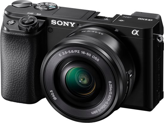 Sony A6100 + 16-50mm lens - APS-C Systeemcamera - Zwart
