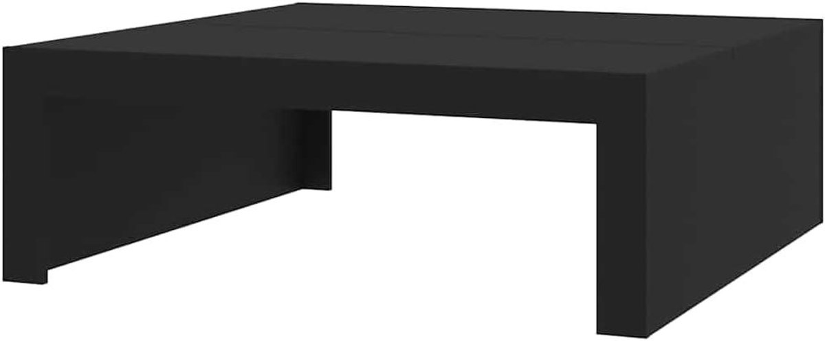 Salontafel - Bijzettafel Hoektafel - Woonkamer Inrichten - Stabiel en Duurzaam - 100x100x35 cm - Zwart