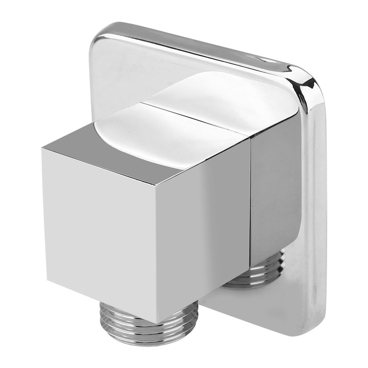 aladdien - Douche aansluiting - Handdouche connector - Chroom - Messing - Waterafvoer - G1/2 - Geschikt voor badkamer - Vierkant design