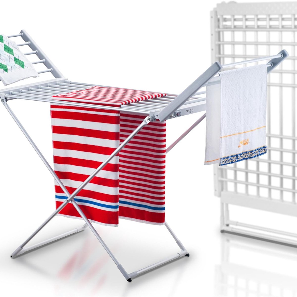 White-Label® Elektrisch Droogrek – Verwarmd Wasrek – Warmte Droogrek