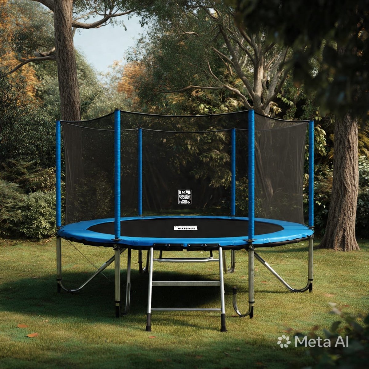 Trampoline voor Buiten 244 cm met Veiligheidsnet, Ladder en Randafdekking – Ronde Tuintrampoline voor Kinderen en Volwassenen tot 150 kg, Verzinkt Stalen Frame, UV-bestendig Springdoek – Blauw – Urbanhome