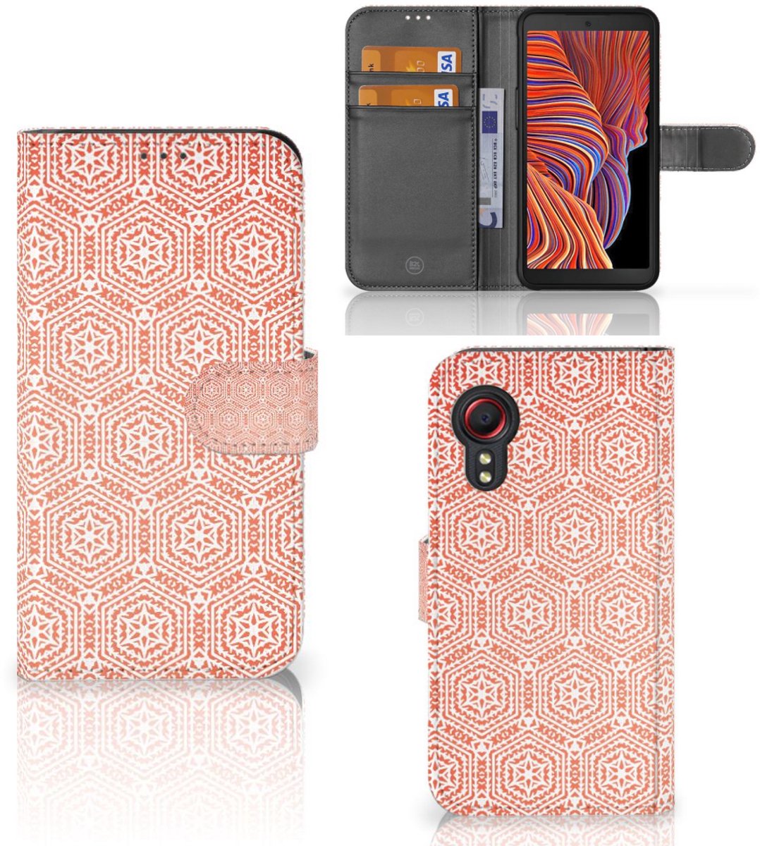 Samsung Galaxy Xcover 5 Telefoon Hoesje Pattern Orange