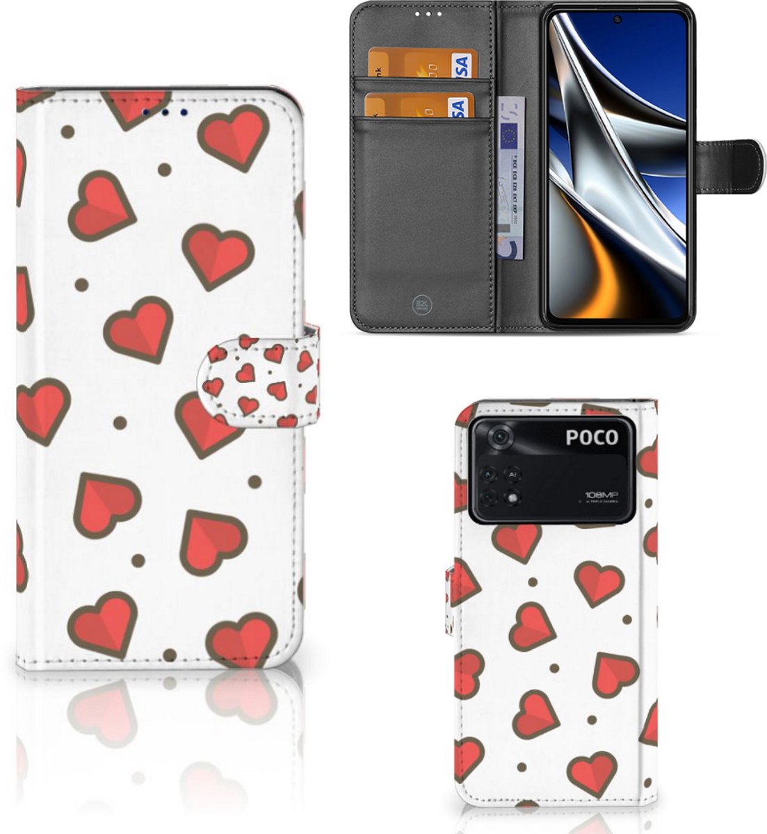 Xiaomi Poco X4 Pro 5G Telefoon Hoesje Hearts