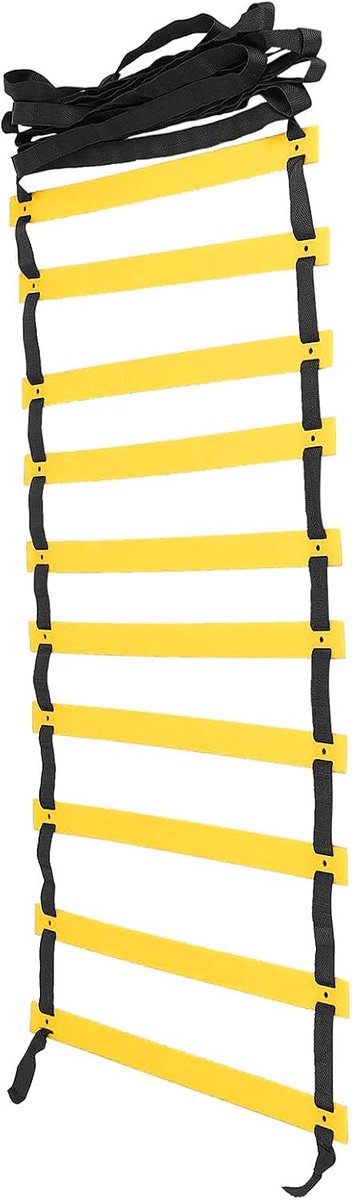 Snelheidsladder - Trainingsladder Agility - Voetbaltraining Fitness - Stevig Polypropyleen Materiaal - 50x3.6x0.3cm - Zwart