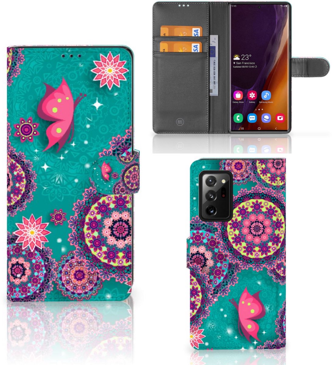 Samsung Galaxy Note20 Ultra Hoesje Cirkels en Vlinders