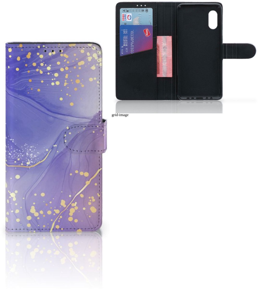 Book Case voor Hoesje voor Samsung Xcover Pro Watercolor Paars