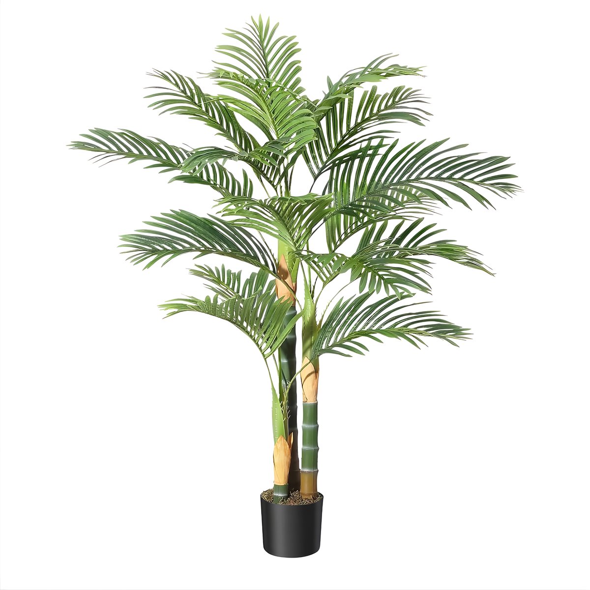 Happiq Kunstmatige Rietpalm Set 2 Stuks 150 cm - Kunstplant - Tropische Nepplanten - Voor Binnen & Buiten Groen