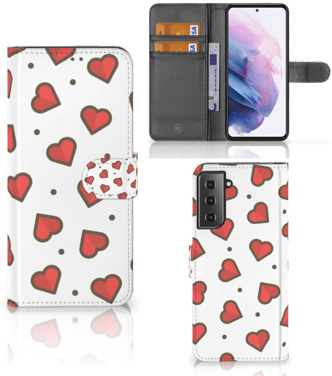 Samsung Galaxy S21 Plus Telefoon Hoesje Hearts