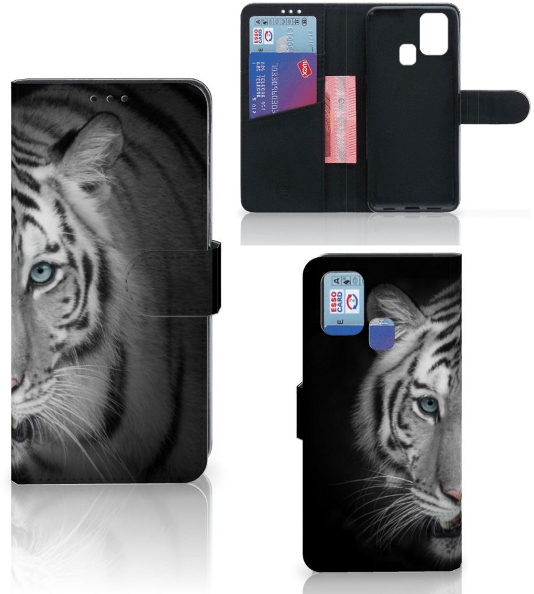 Samsung Galaxy M31 Telefoonhoesje met Pasjes Tijger