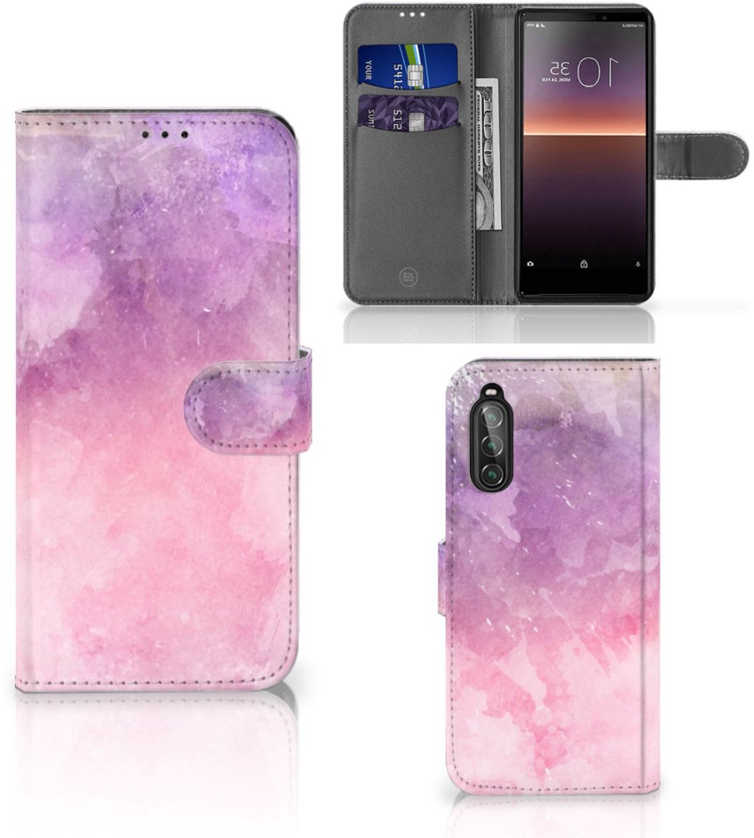 Hoesje Sony Xperia 10 II Pink Purple Paint