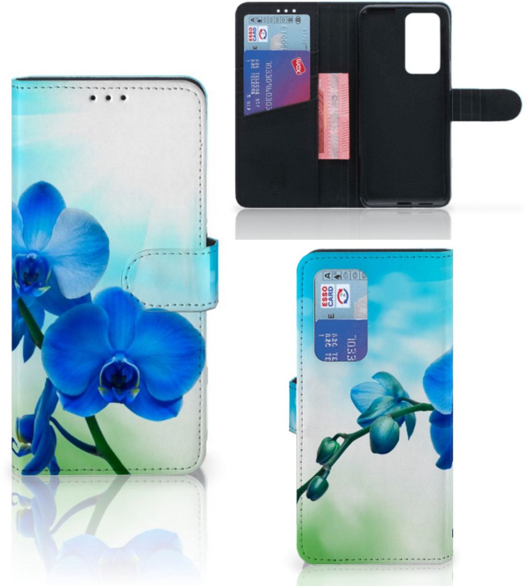 Huawei P40 Pro Hoesje Orchidee Blauw - Cadeau voor je Moeder