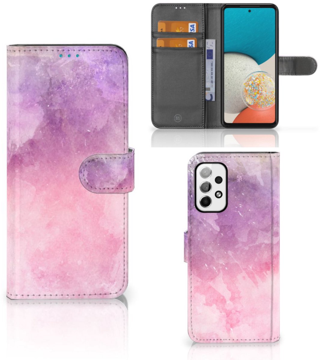 Hoesje Samsung Galaxy A73 5G Pink Purple Paint