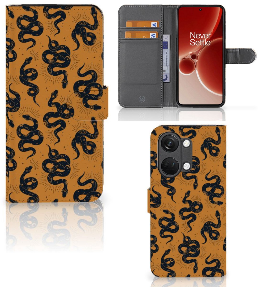 Telefoonhoesje met Pasjes voor OnePlus Nord 3 Snakes
