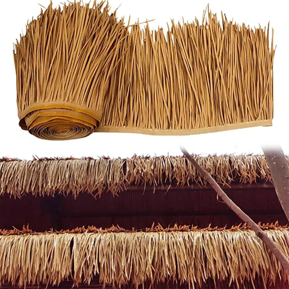 Tiki Palm Rieten Dakbedekking Kunstmatige Blad Decoraties Rol voor Tuin Bar Hut Gras - Bre