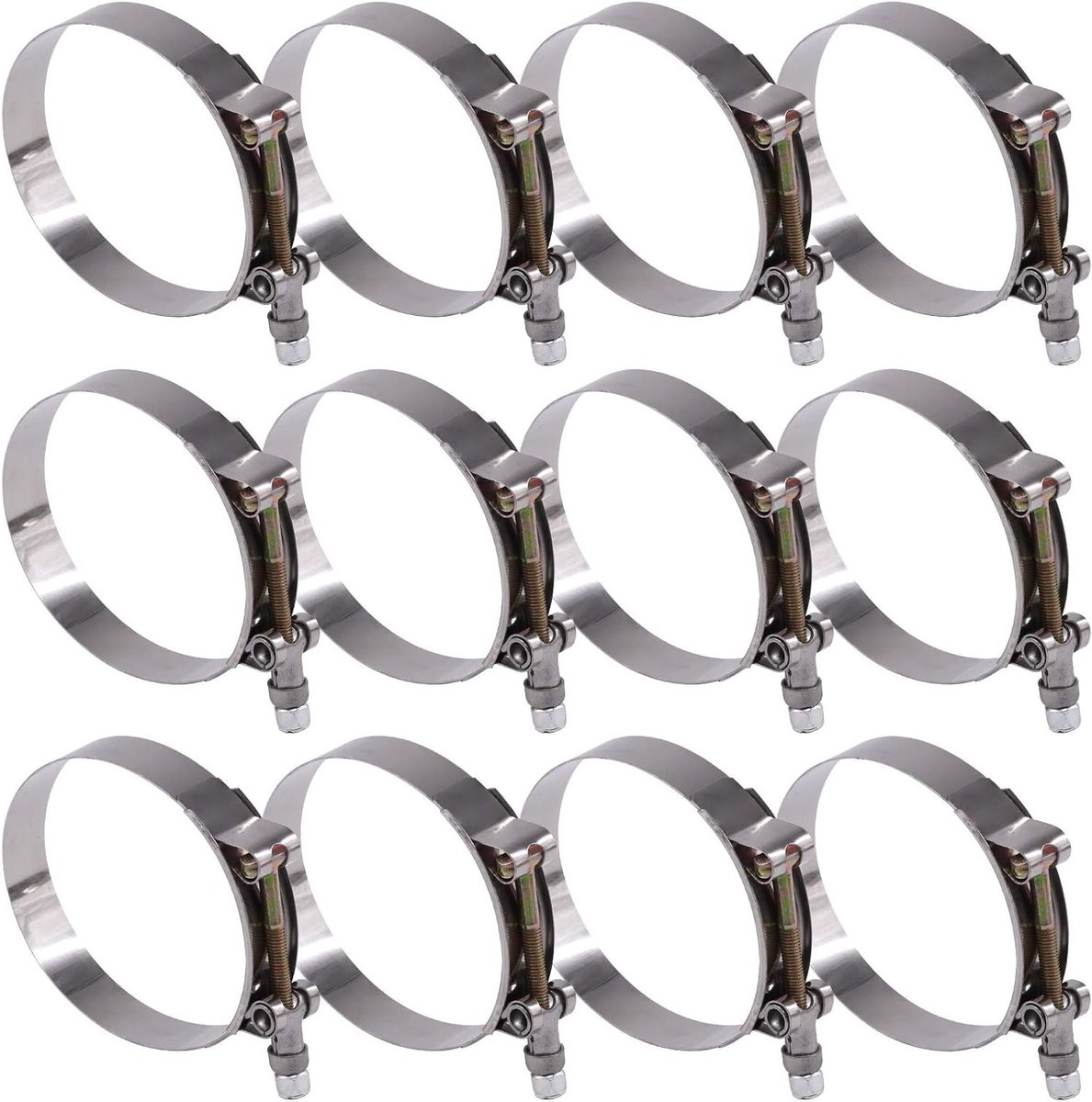 12 Stuks RVS T-Bolt Slangklemmen 86-94mm voor Turbo Inlaat en Intercooler Slangen