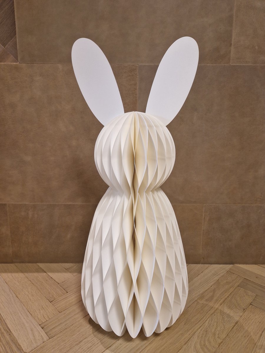 Papieren haas Bruno 60 cm, opvouwbaar met magneet, wit