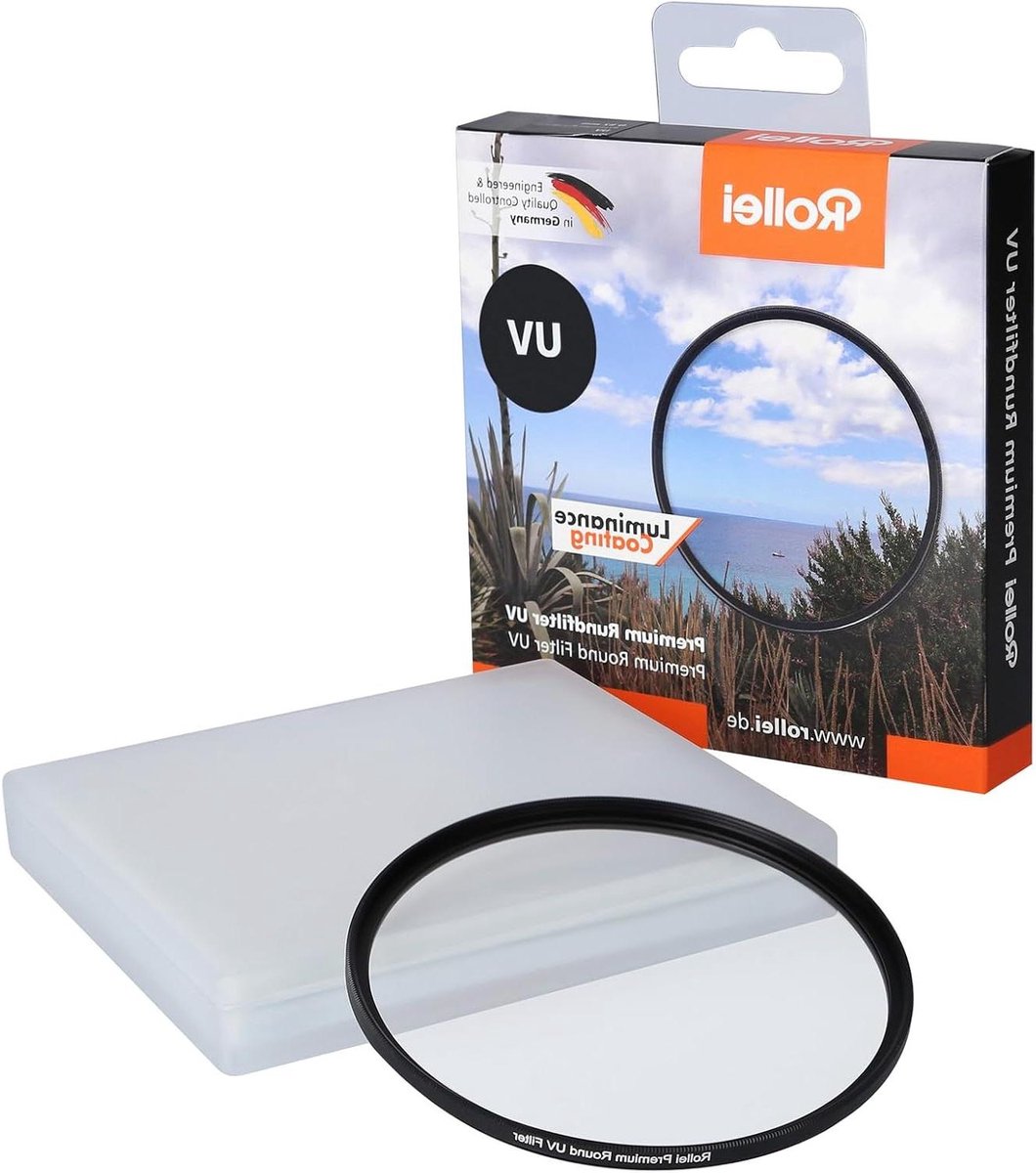 UV Filter - Beschermfilter Glas - Lens Beschermen - Gorilla Glas Coating - 72 mm - Transparant