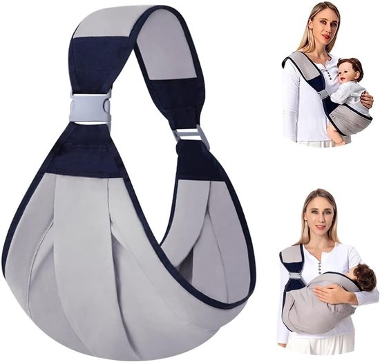 Draagzakken - Draagdoek - Draagzak - Ergonomische draagzak - Wrap - Multifunctioneel - Ergonomisch - Geschikt Voordrager - Verstelbare draagzak met één schouder voor zuigelingen - Dreumes - Wrap - Travel Size - tot 36 maanden - Grijs