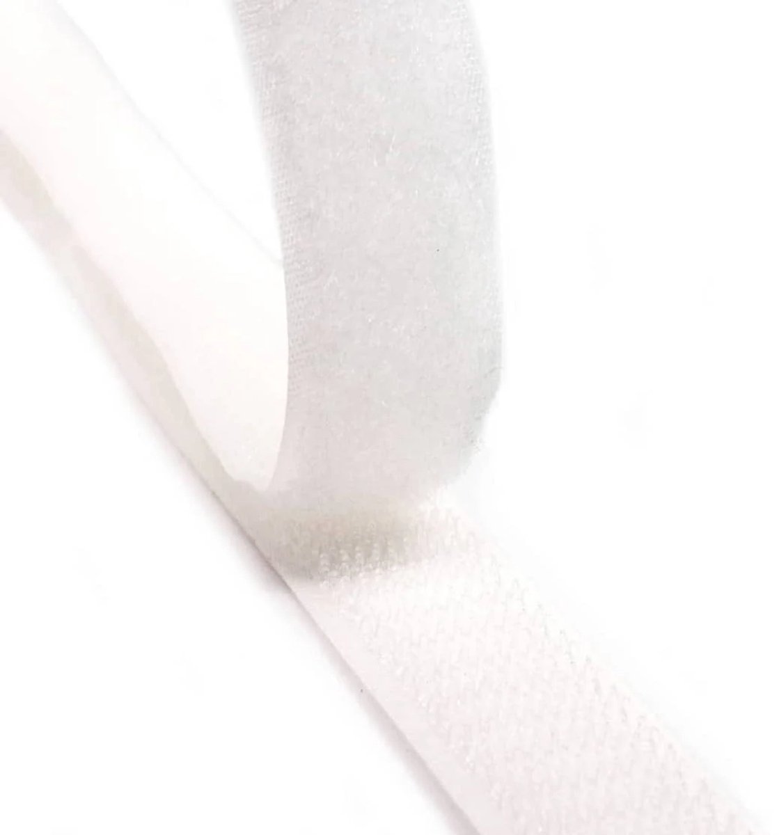 Wit Naaibaar Klittenband 16mm - 2 Meter Set (Haak & Lus)