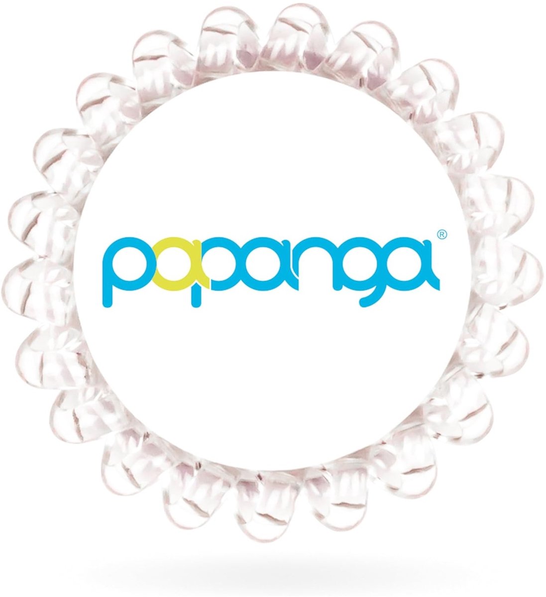 Papanga - Diamond - Haarelastiek - Groot - Transparant - Spiraal - Elastiek
