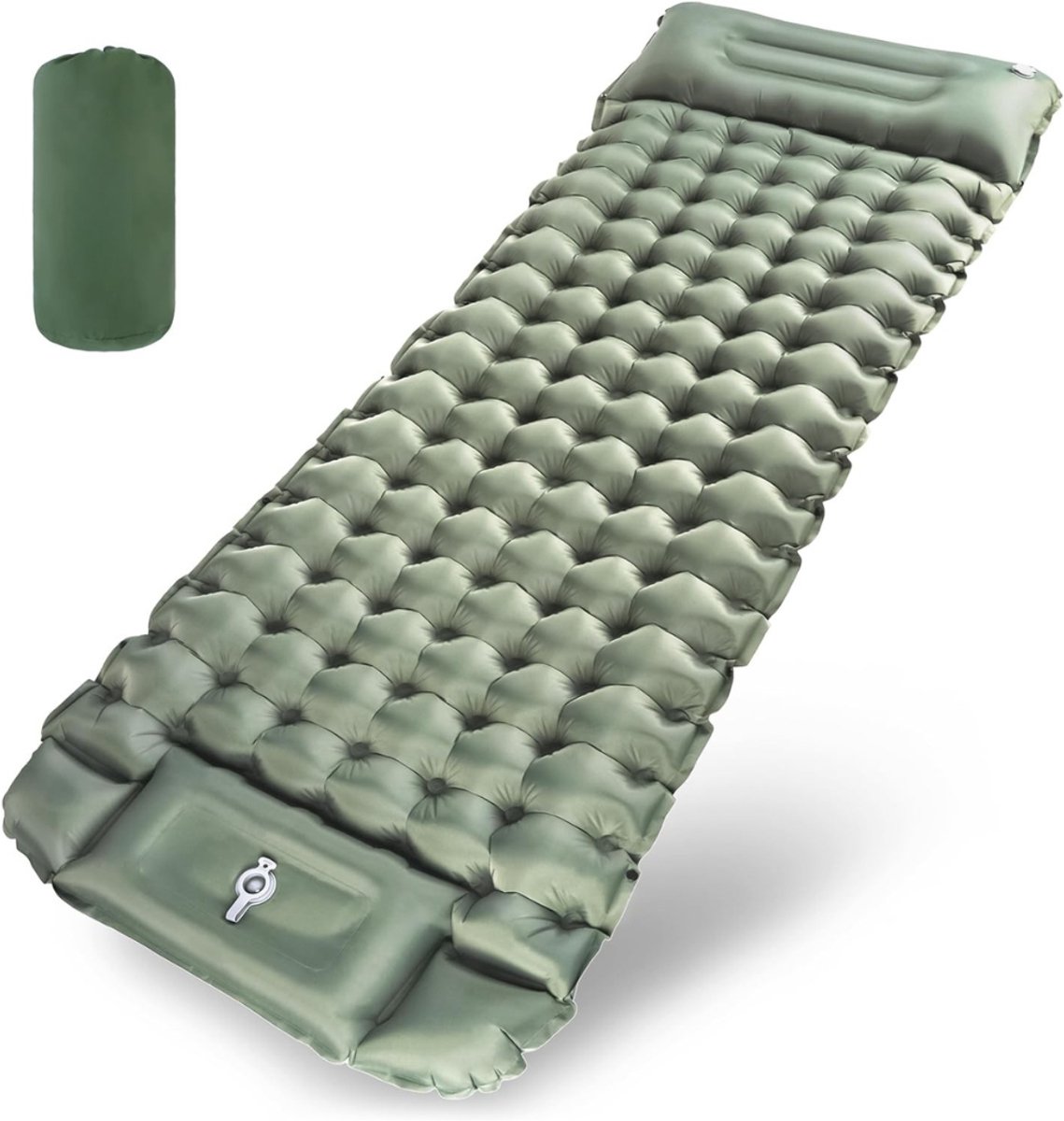 Camping Matras - Opvouwbaar Matras - Vouwmatras - Camping Matje - Slaapmat - Logeer Matras - Luchtmatras - Kampeer Matras - Camping Bedje - Nylon - Tot 150 kg - 10 cm - Groen - van Imperatoris