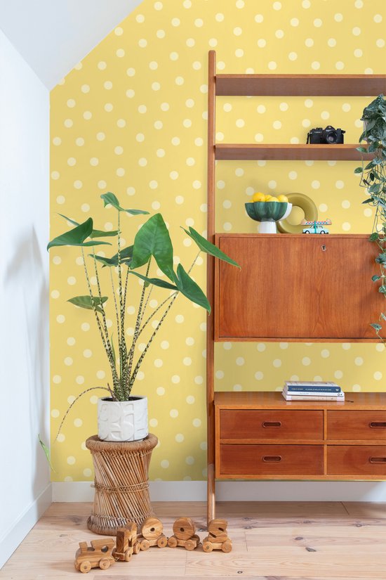 ESTAhome behang stippen geel - 50 x 900 cm - 131578 | bol
