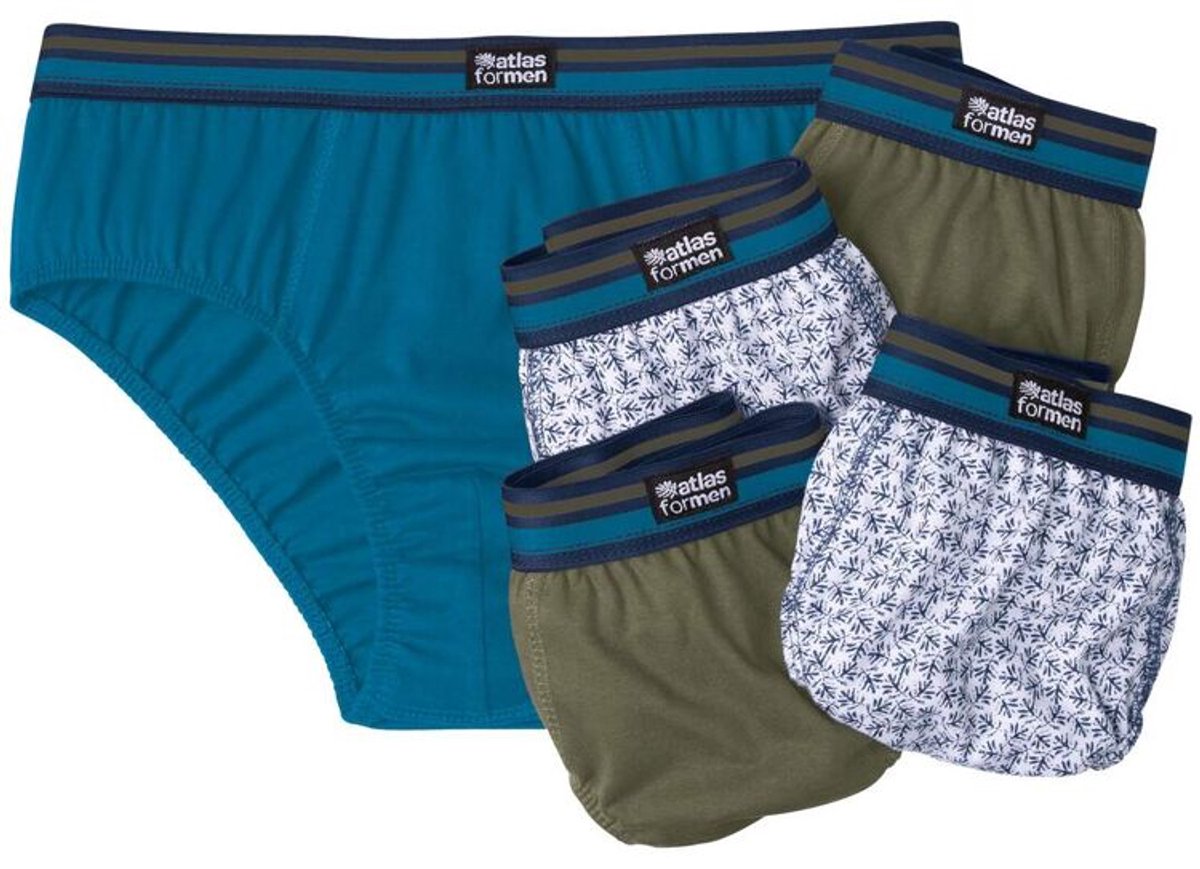 ATLAS FOR MEN - Set van 5 comfortabele stretchonderbroeken - Heren - Verkrijgbaar in grote maten - 5XL