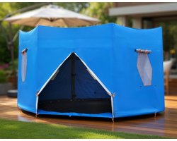 Trampoline Tent Luifel 427 cm – UV-bestendige Waterdichte Trampoline Overkapping met Zonnescherm en Ventilatie (6 & 8 Palen) – Medahomestore
