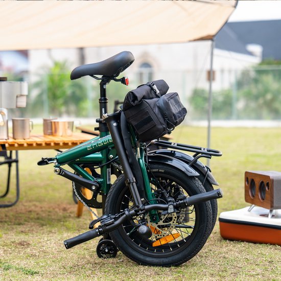 ENGWE ZIP Elektrische Vouwfiets – 16 Inch Opvouwbare E-Bike – 250W Motor – 25 km/u – Uitneembare 36V Batterij met Powerbank – Inclusief Fietstas – Ideaal voor Stad & Woon-Werk,Groen — afbeelding 3