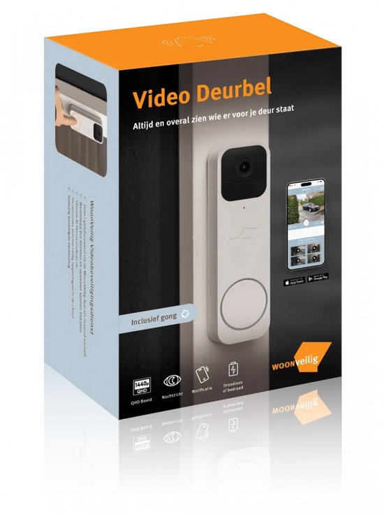 WoonVeilig Slimme deurbel - Video deurbel - QHD beeld - Nachtzicht - Slimme AI-persoonsdetectie — afbeelding 5